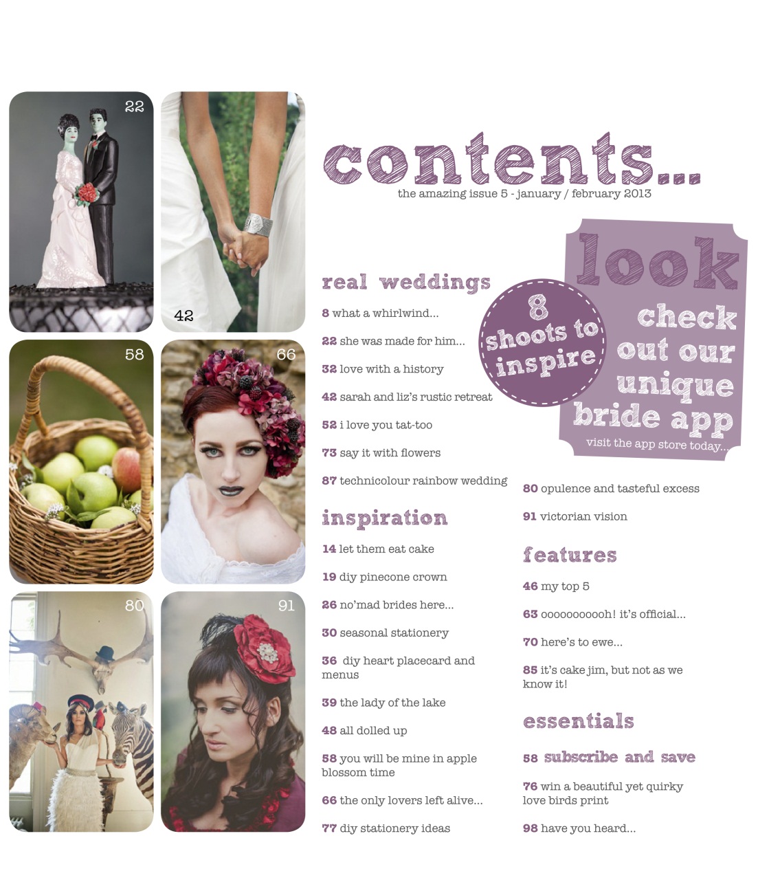 Unique Bride Preview Pages