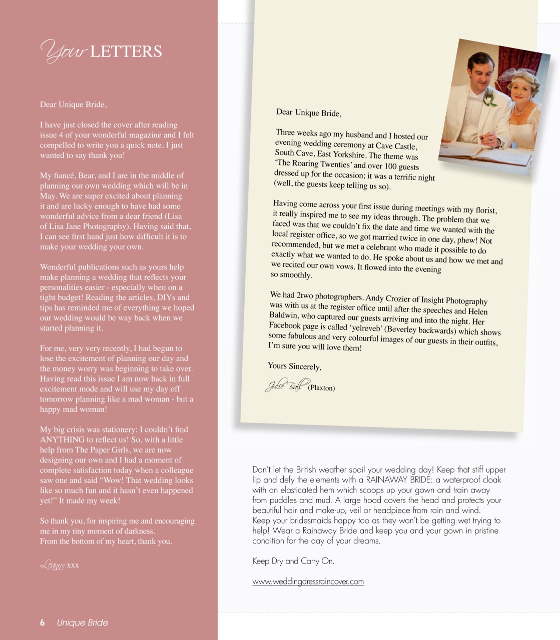 Unique Bride Preview Pages
