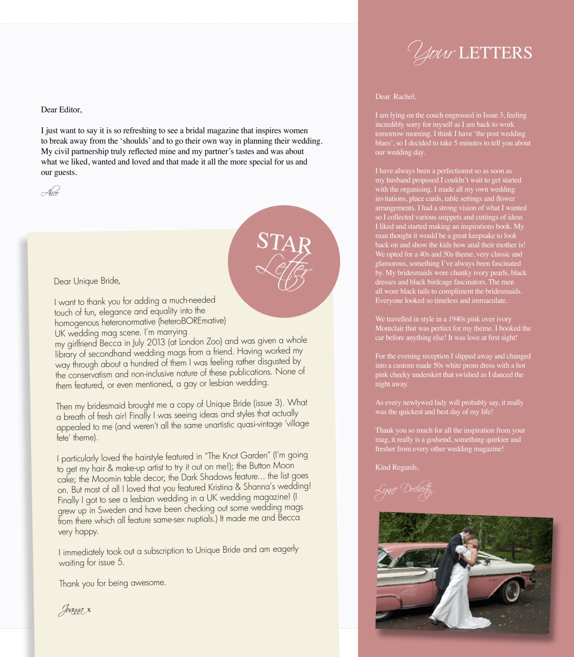 Unique Bride Preview Pages