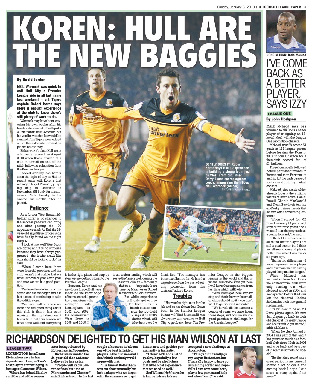 The Football League Paper Preview Pages