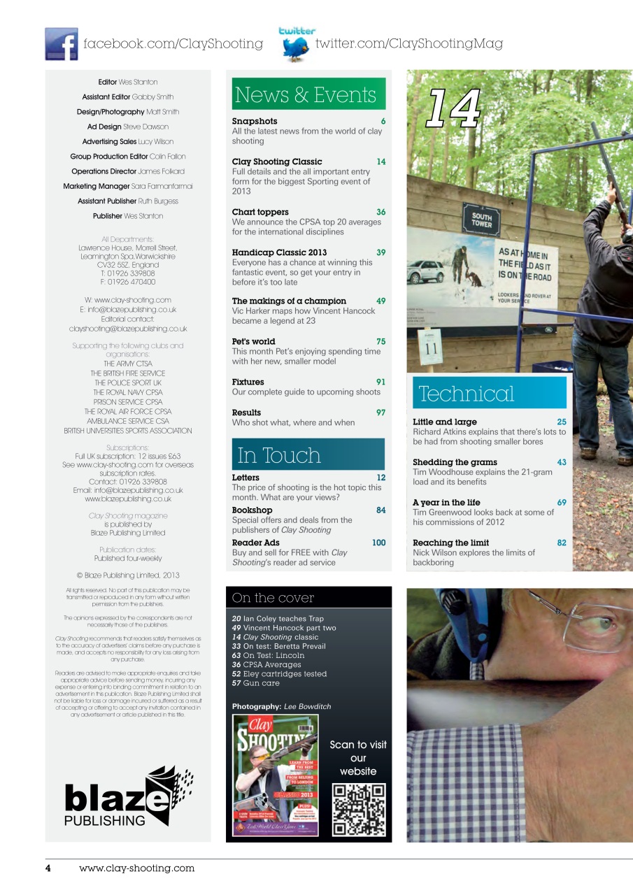 Clay Shooting Preview Pages