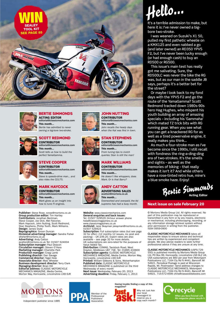 Classic Motorcycle Mechanics Preview Pages