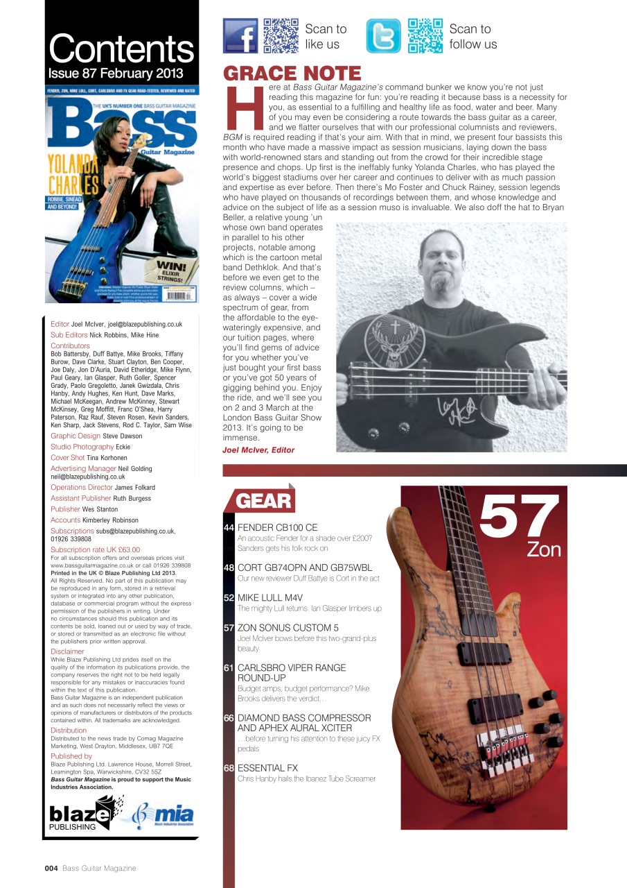 Bass Player UK Preview Pages