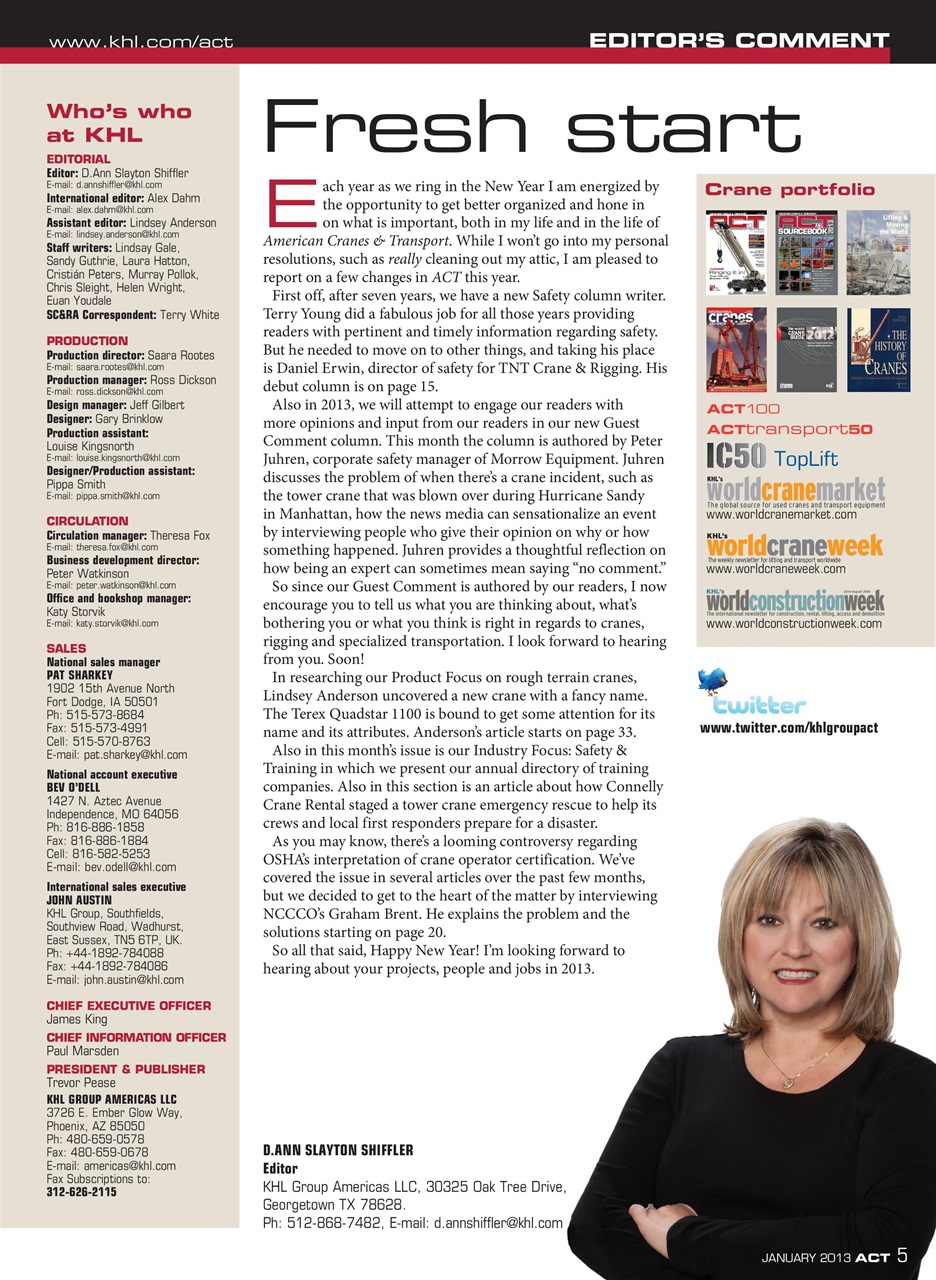 American Cranes & Transport Preview Pages