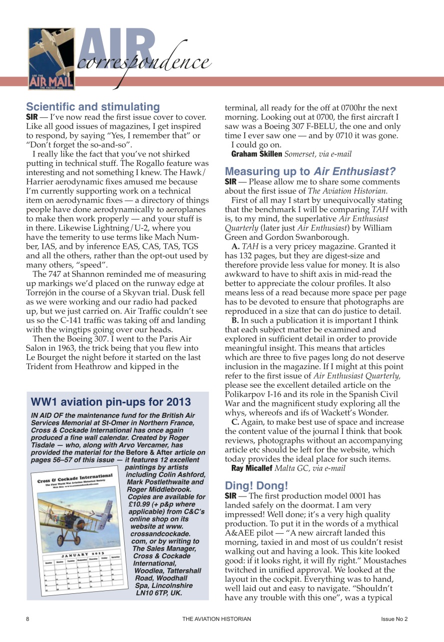 The Aviation Historian Magazine Preview Pages