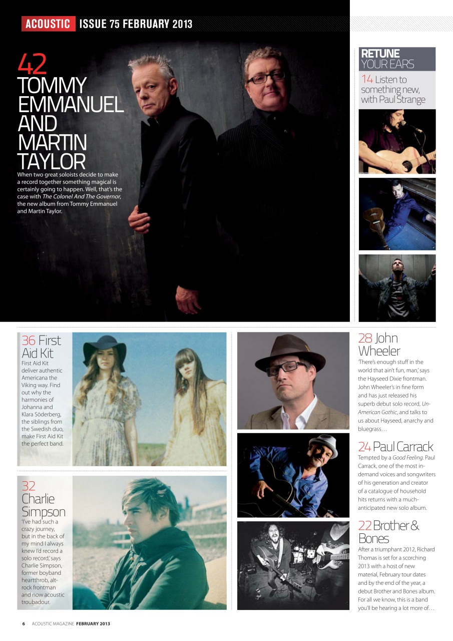 Acoustic Preview Pages