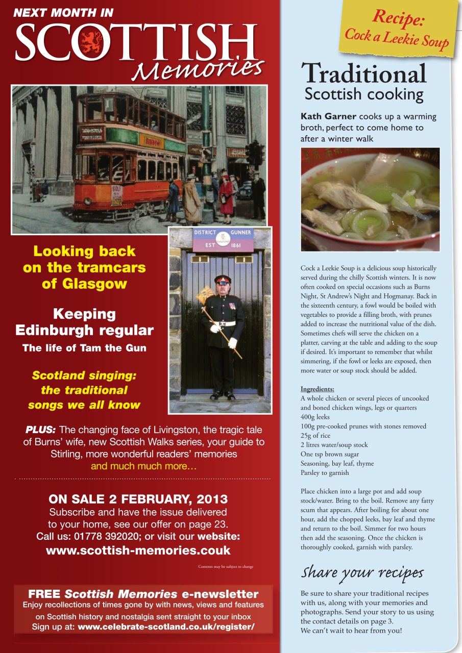 Scottish Memories Preview Pages