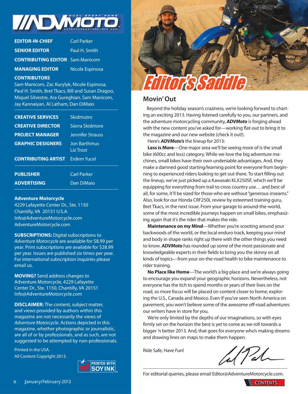 Adventure Motorcycle Preview Pages