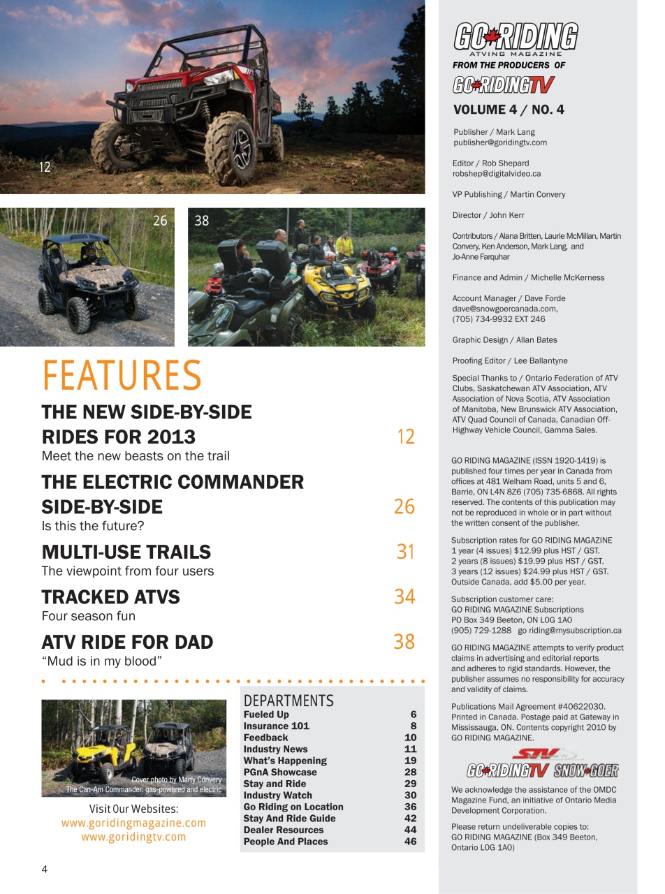 Go Riding ATVing Magazine Preview Pages