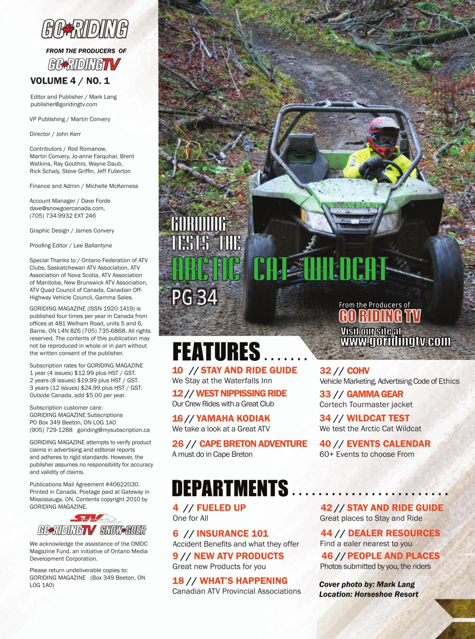 Go Riding ATVing Magazine Preview Pages