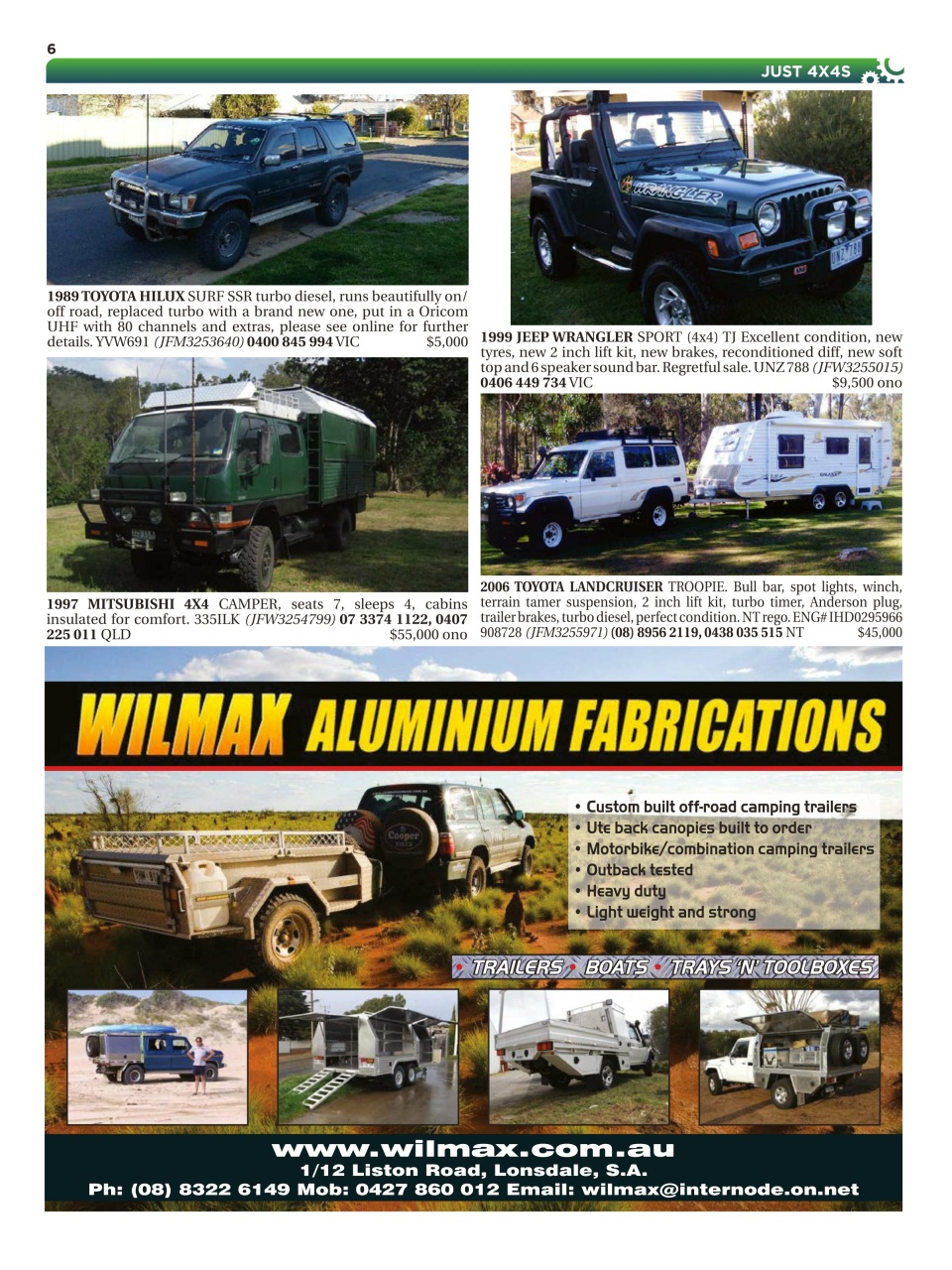 JUST 4X4S Preview Pages