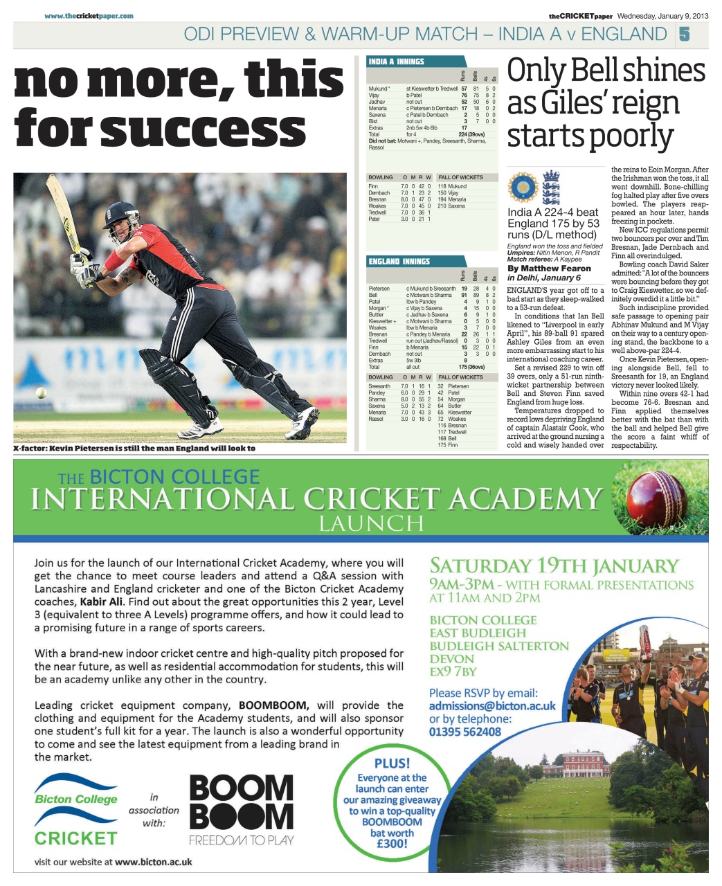 The Cricket Paper Preview Pages