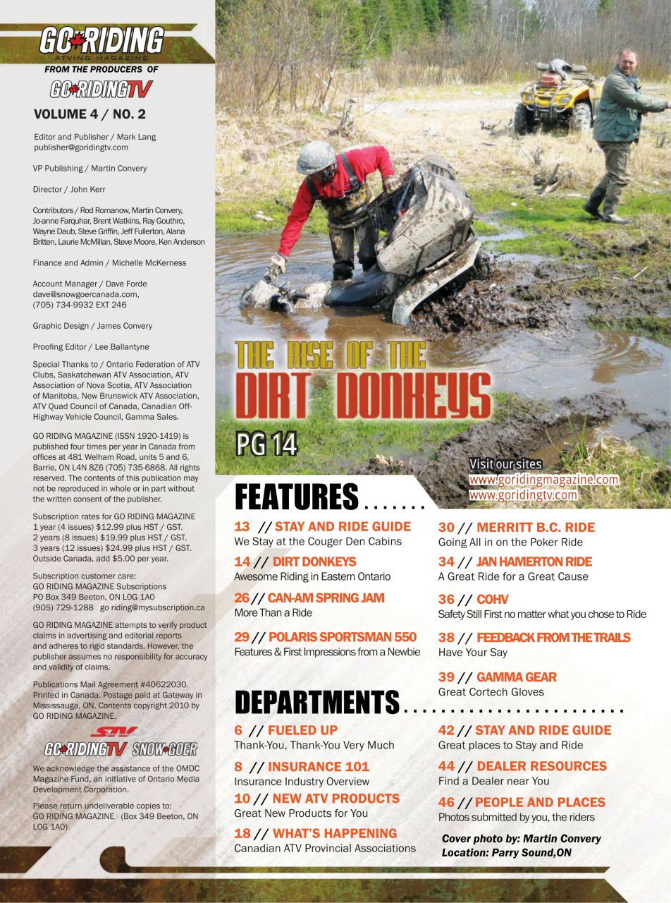 Go Riding ATVing Magazine Preview Pages