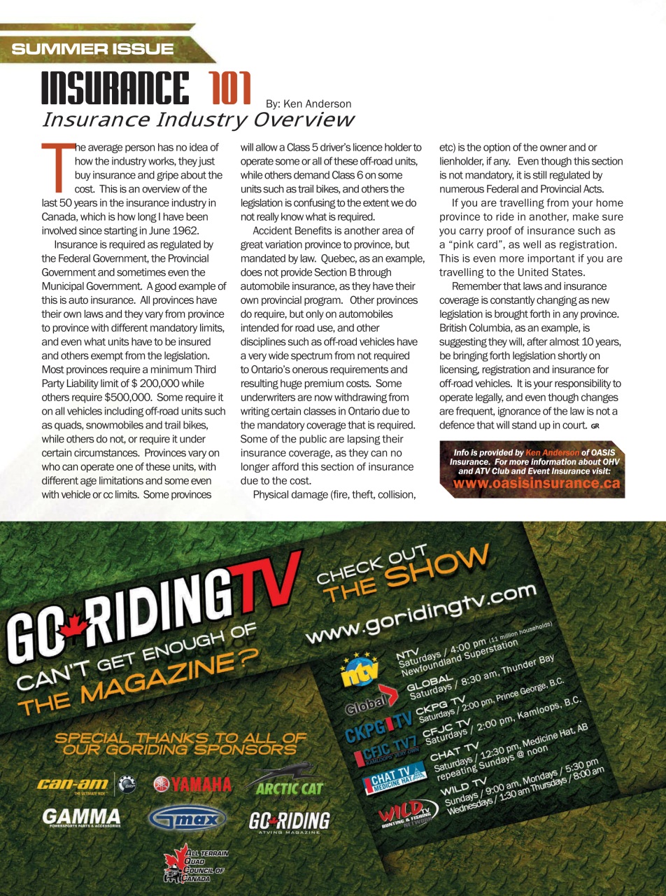 Go Riding ATVing Magazine Preview Pages
