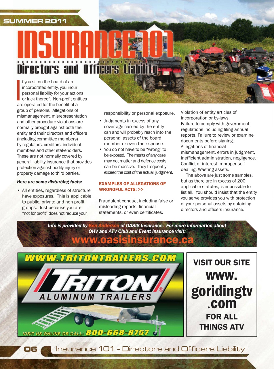 Go Riding ATVing Magazine Preview Pages