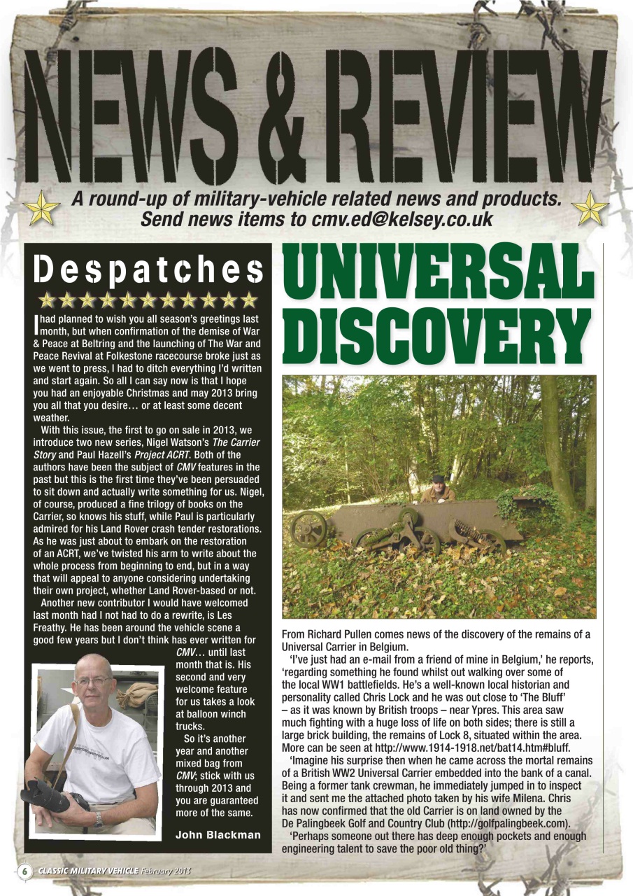 Classic Military Vehicle Preview Pages