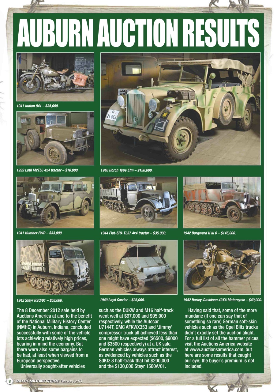 Classic Military Vehicle Preview Pages