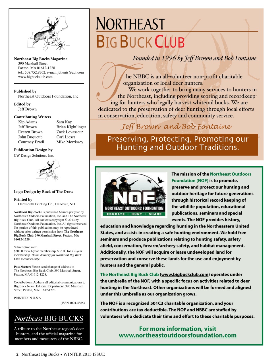 Northeast Big Bucks Preview Pages