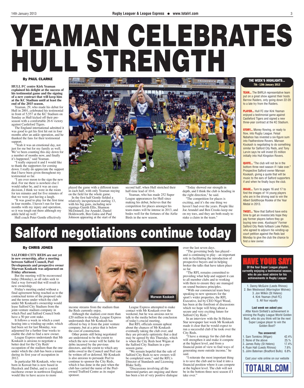 League Express Preview Pages