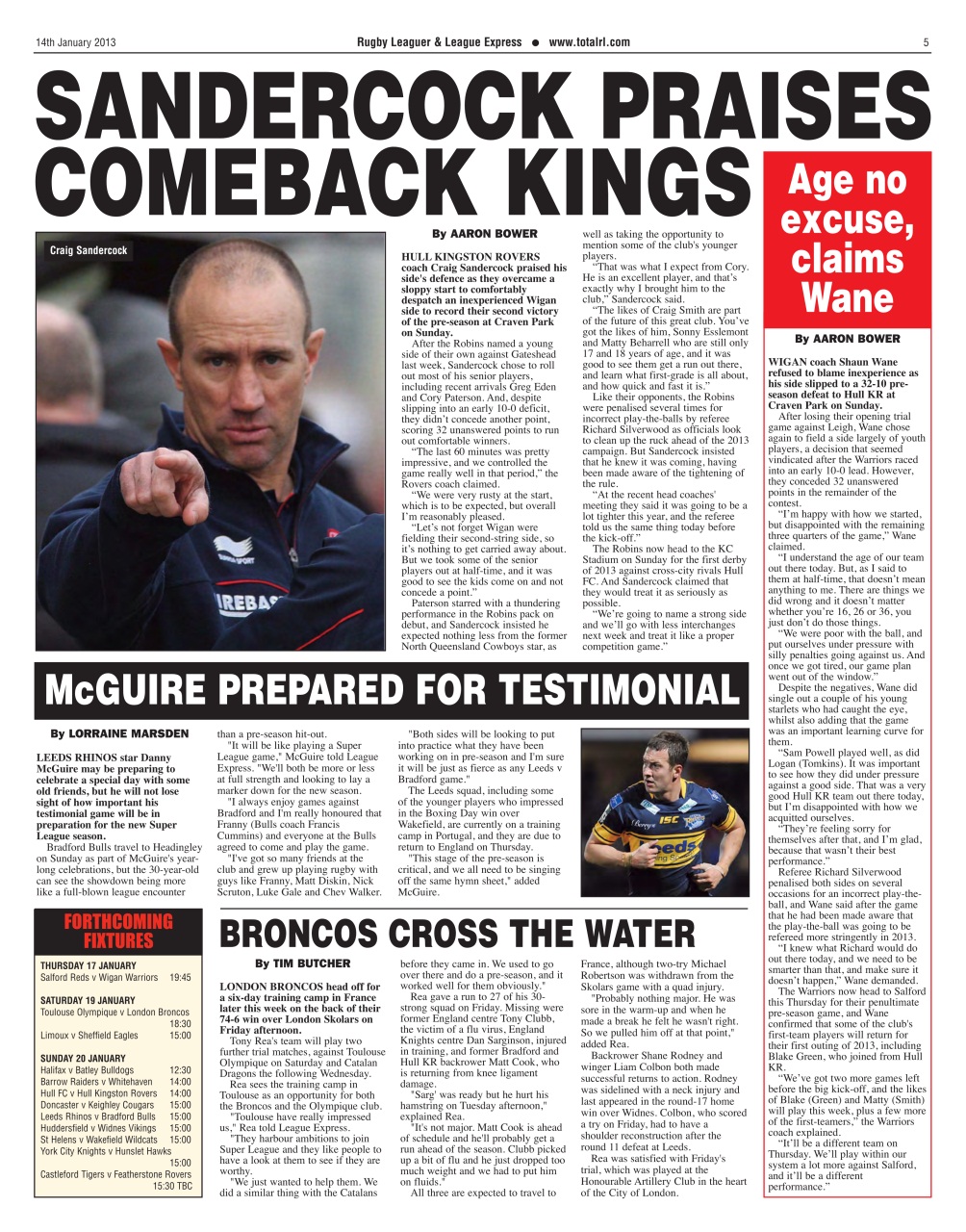 League Express Preview Pages