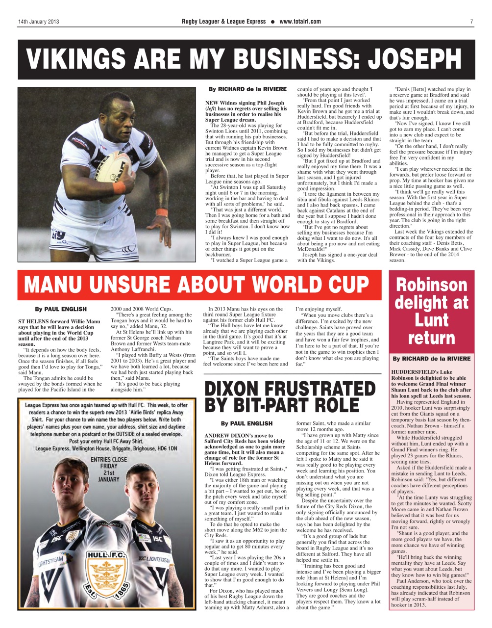 League Express Preview Pages