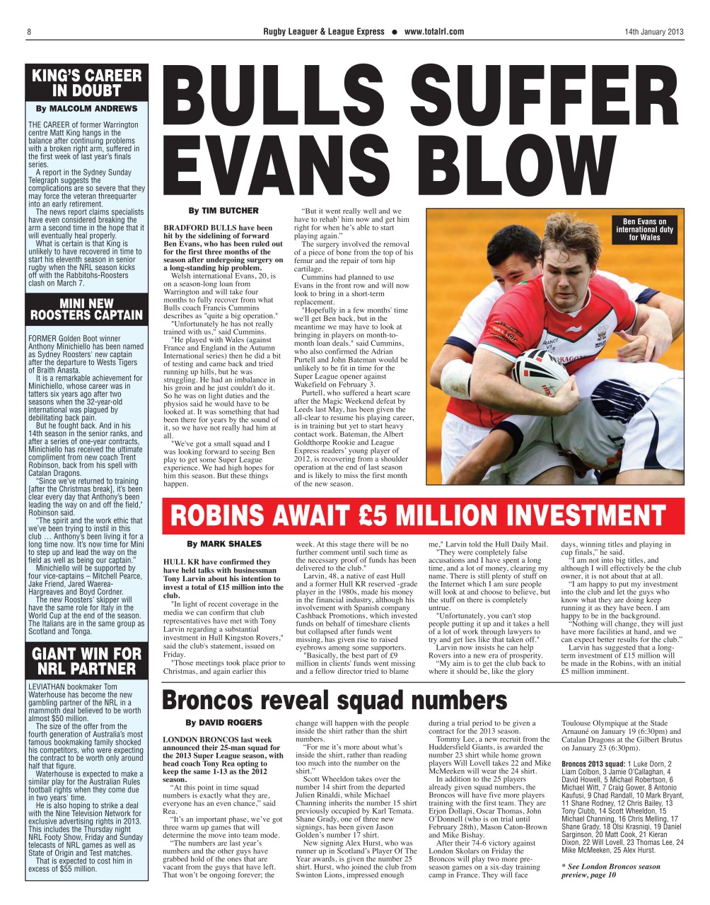 League Express Preview Pages