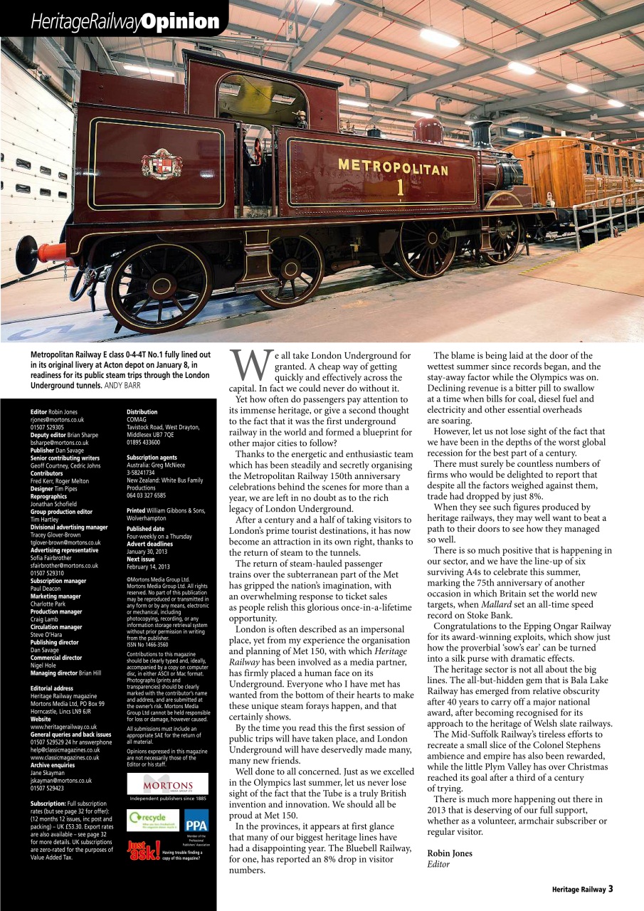 Heritage Railway Preview Pages