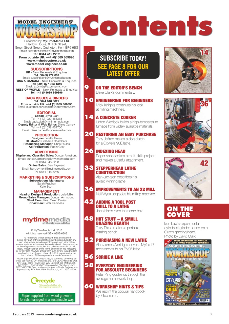 Model Engineer & Workshop Magazine Preview Pages