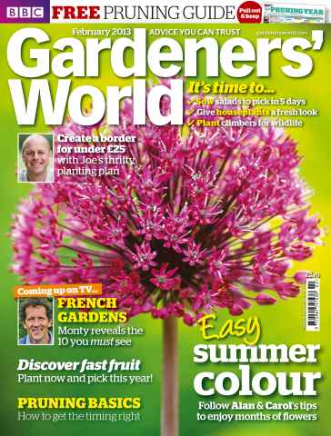 BBC Gardeners’ World Magazine issue February 2013
