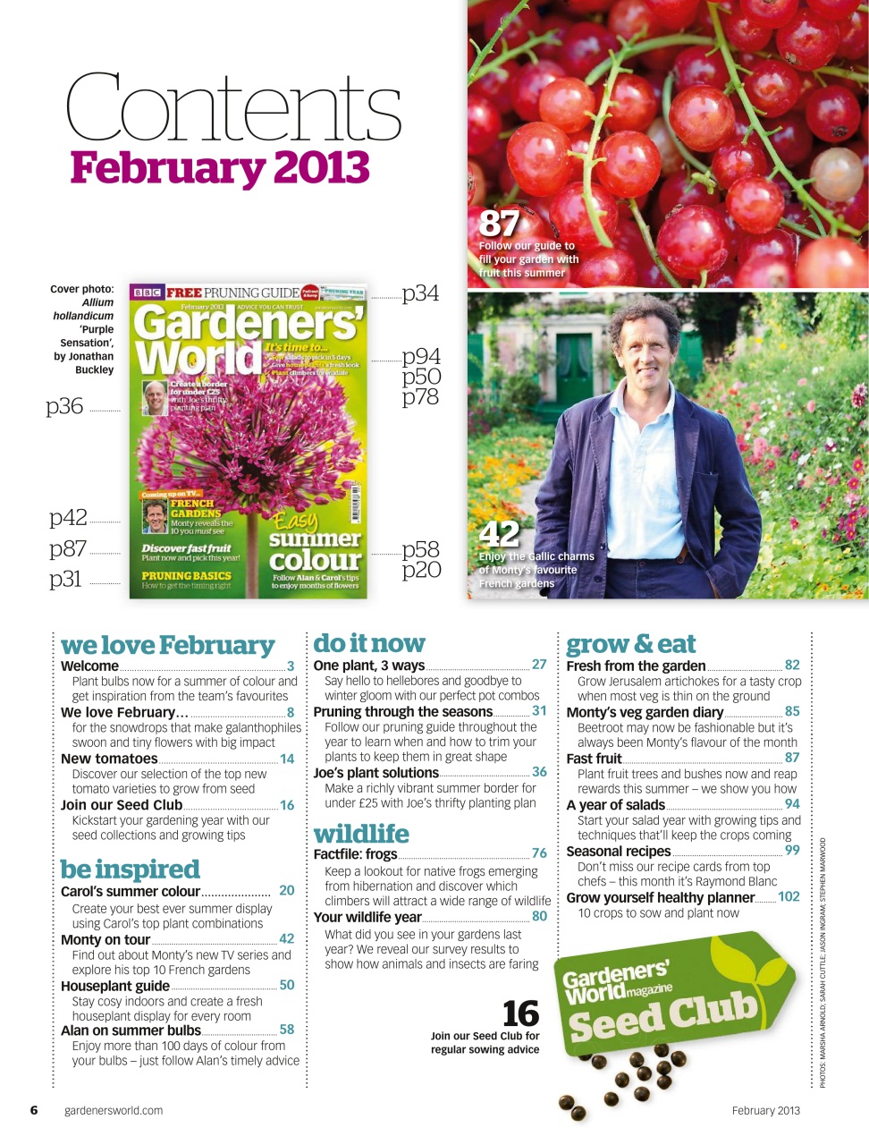 BBC Gardeners’ World Magazine Preview Pages