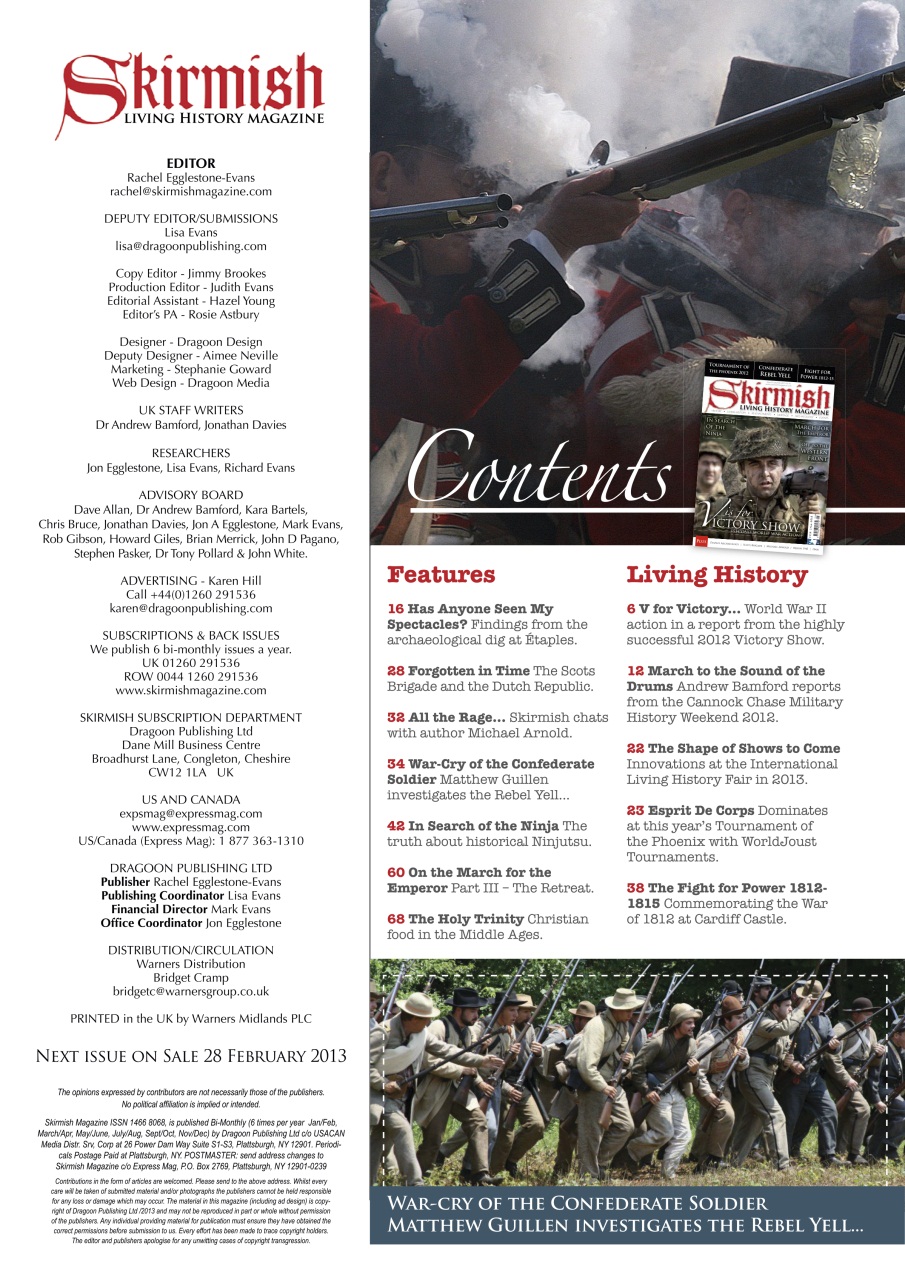 Skirmish Living History Preview Pages