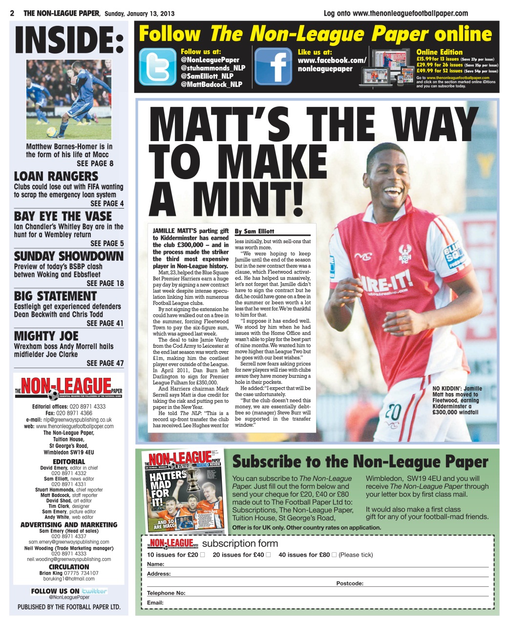 The Non-League Football Paper Preview Pages