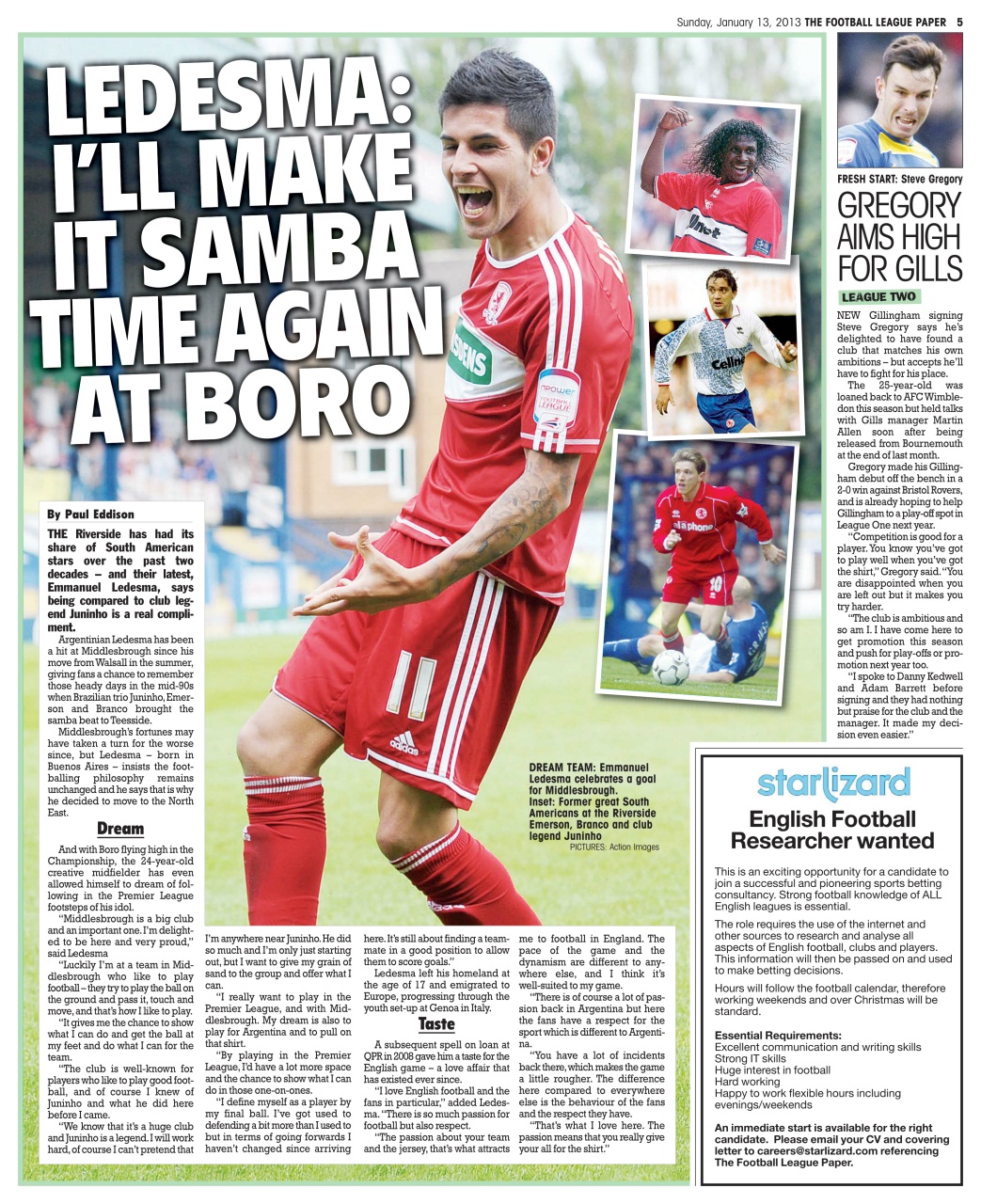 The Football League Paper Preview Pages