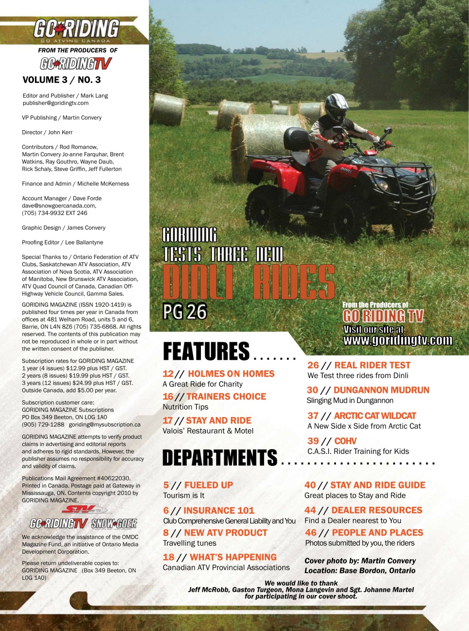 Go Riding ATVing Magazine Preview Pages