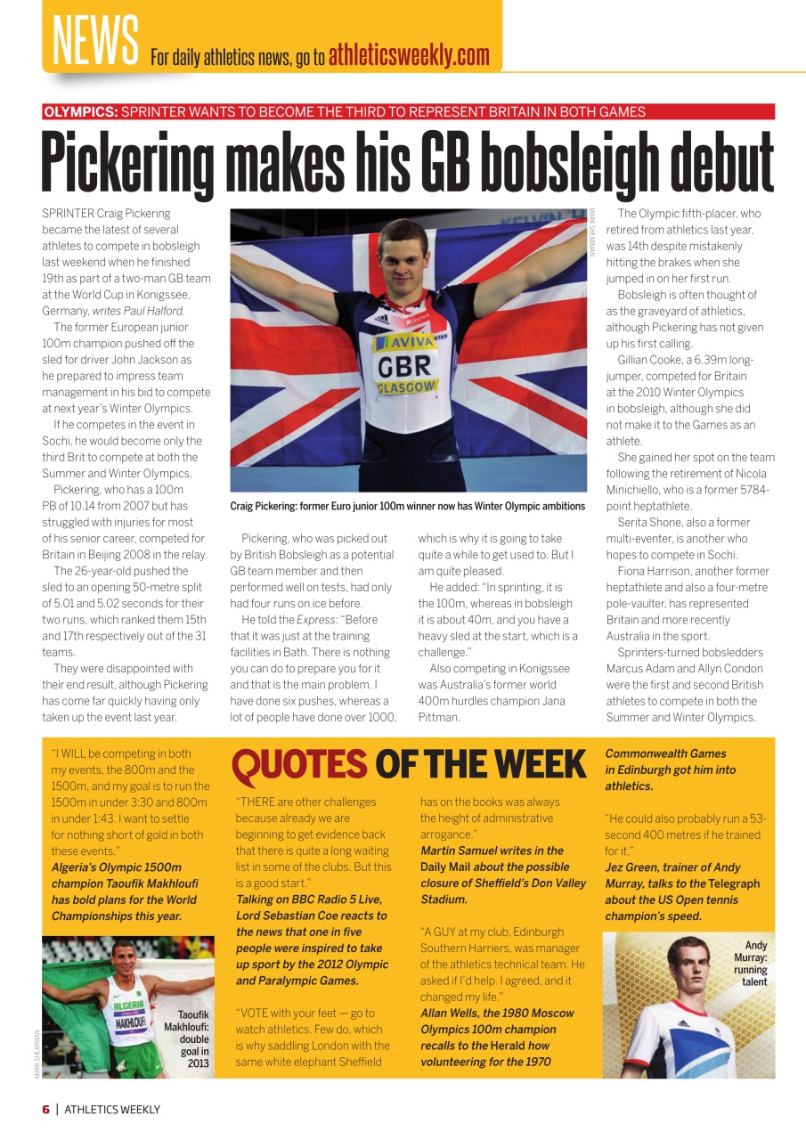 AW – Athletics Weekly Magazine Preview Pages