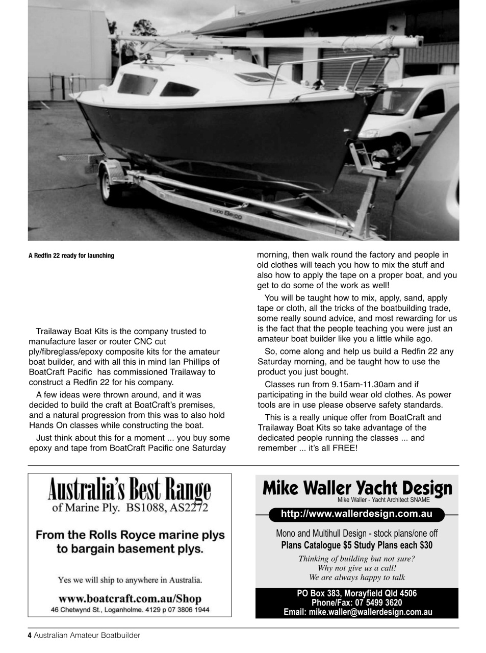 Australian Amateur Boat Builder Preview Pages