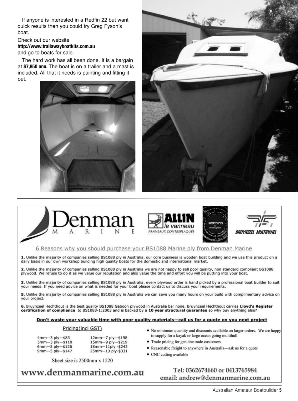 Australian Amateur Boat Builder Preview Pages