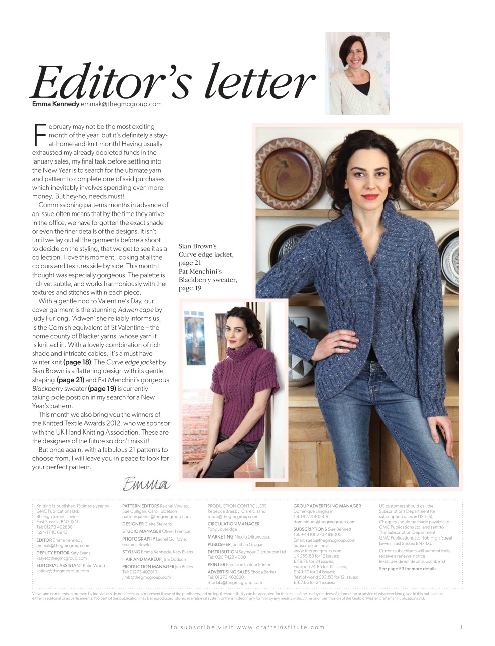 Knitting Preview Pages