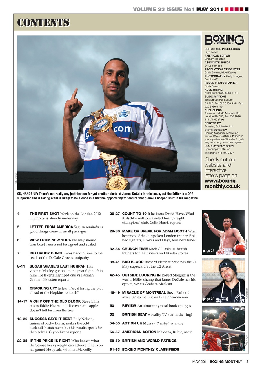 Boxing Monthly Preview Pages