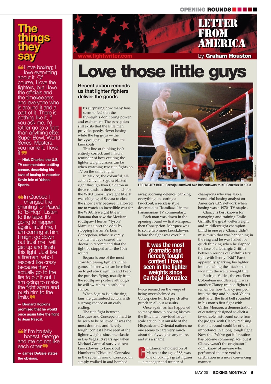 Boxing Monthly Preview Pages