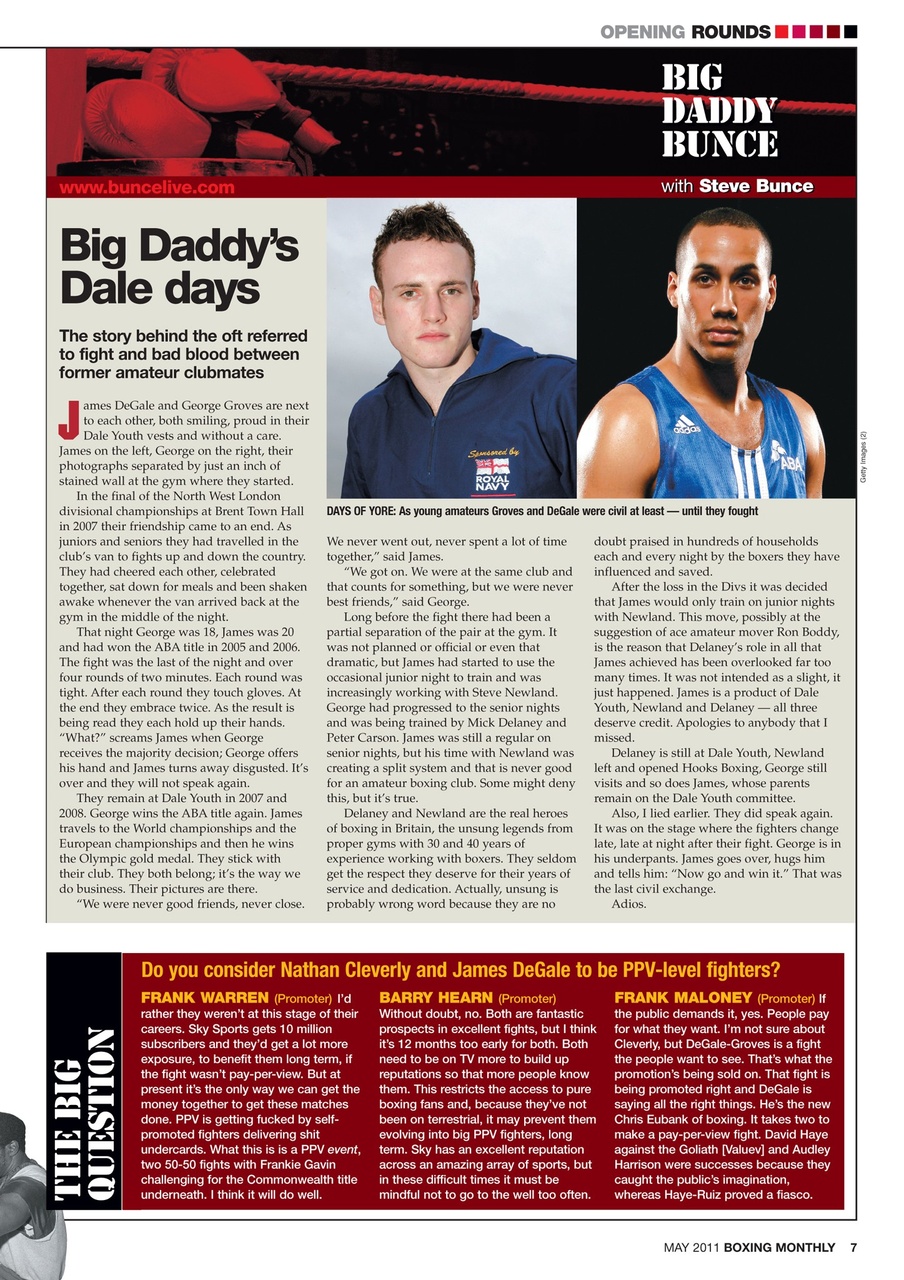 Boxing Monthly Preview Pages