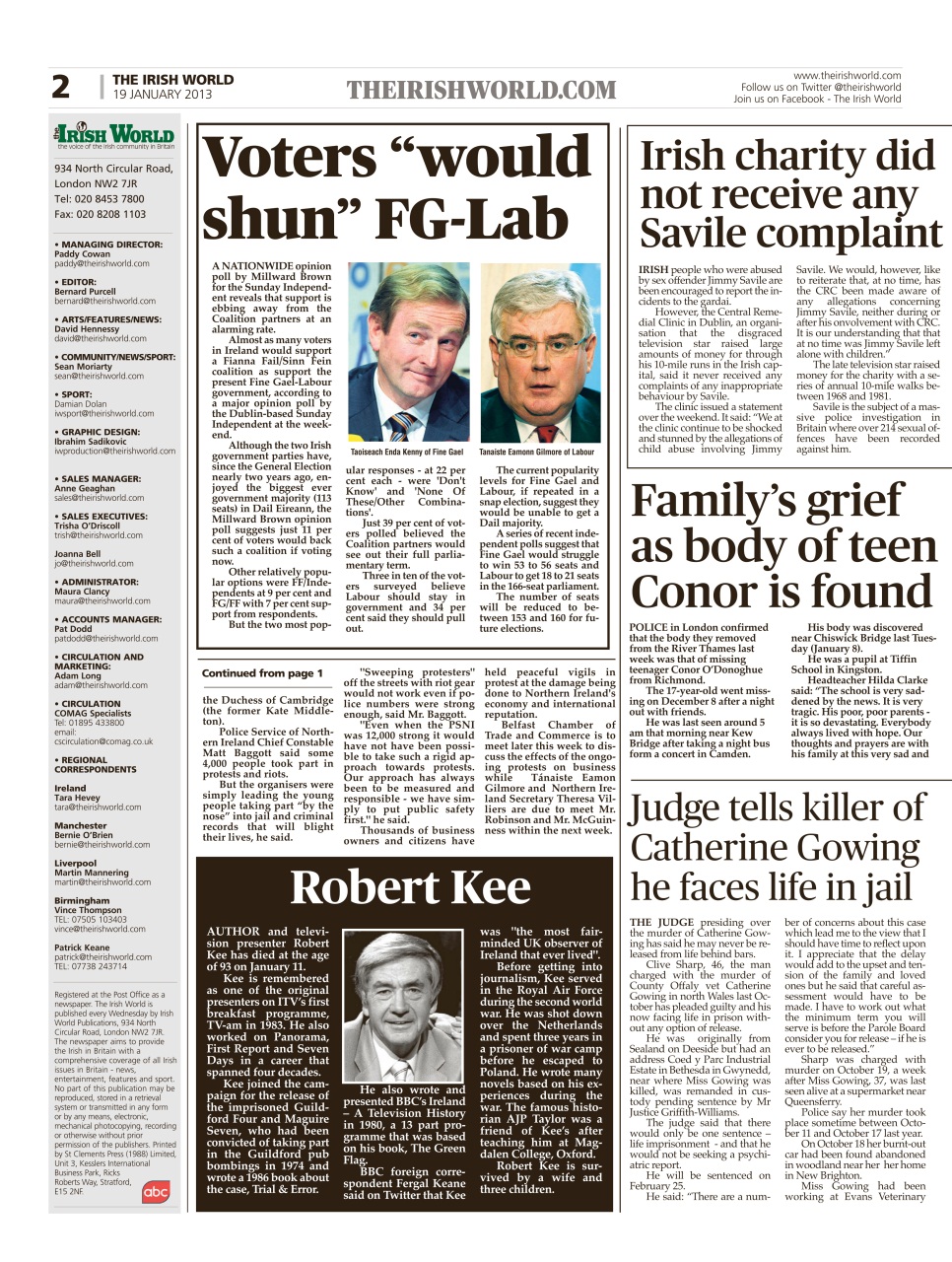 Irish World Preview Pages