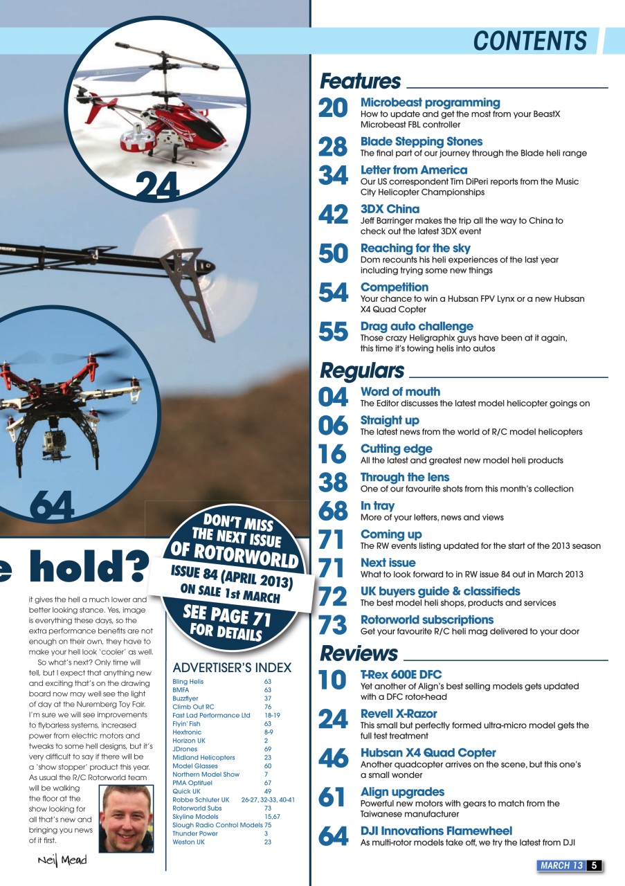 Radio Control Rotor World Preview Pages