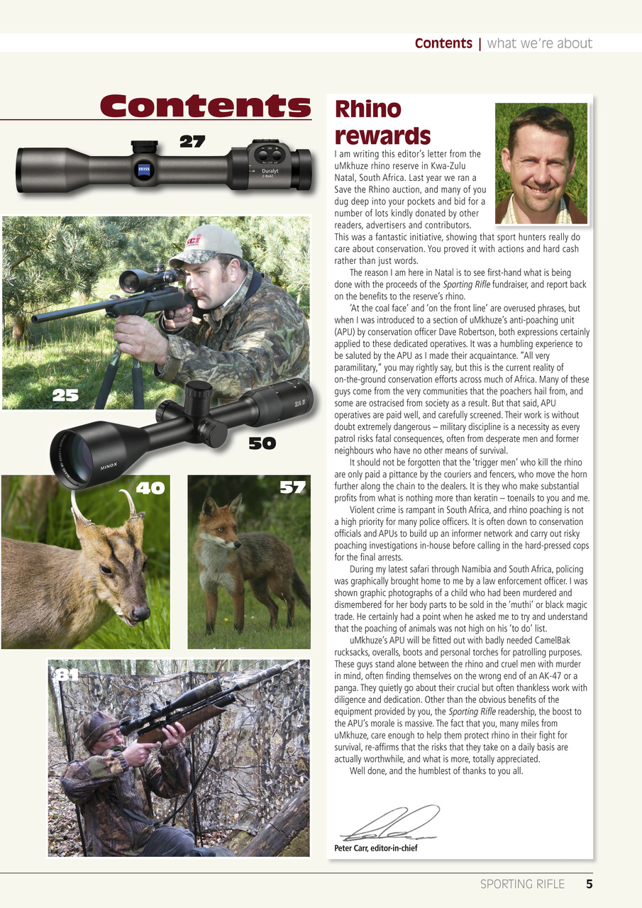 Sporting Rifle Preview Pages