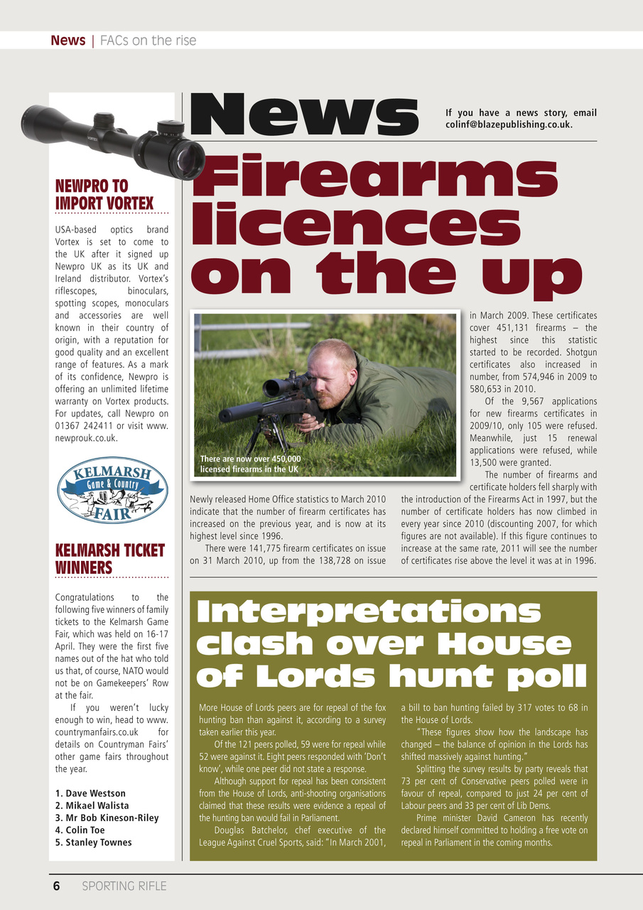 Sporting Rifle Preview Pages