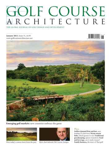 Golf Course Architecture issue January 2013