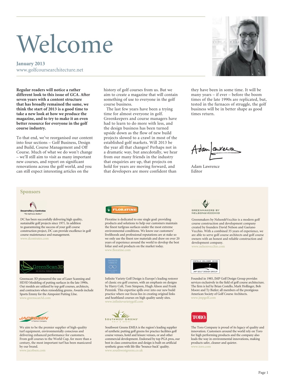 Golf Course Architecture Preview Pages