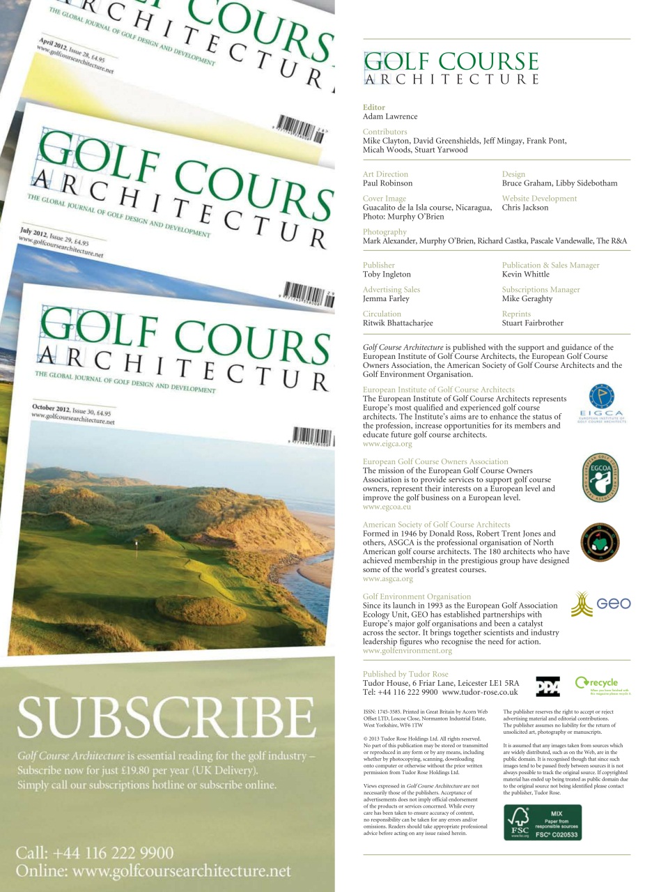 Golf Course Architecture Preview Pages