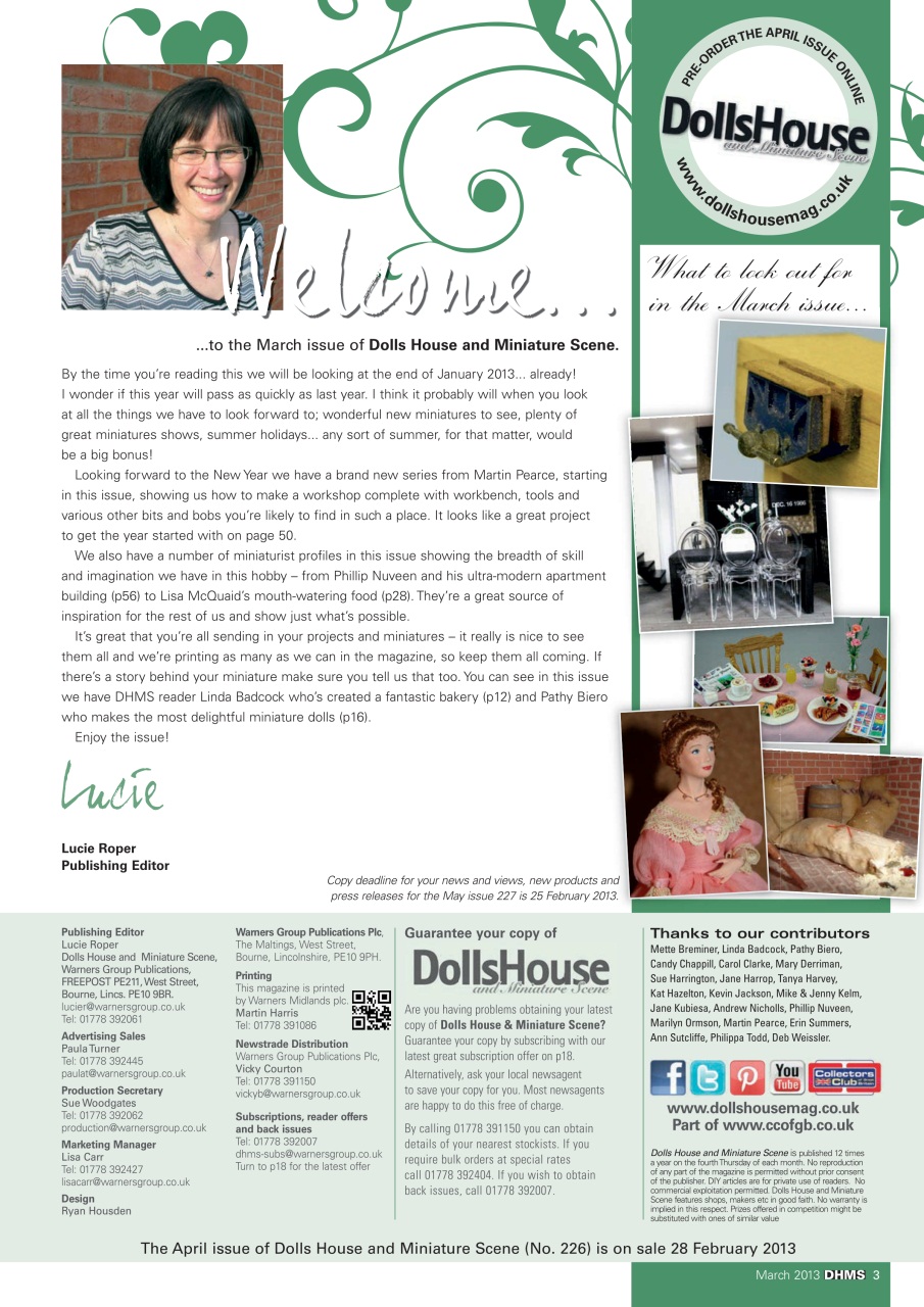 Dolls House and Miniature Scene Preview Pages