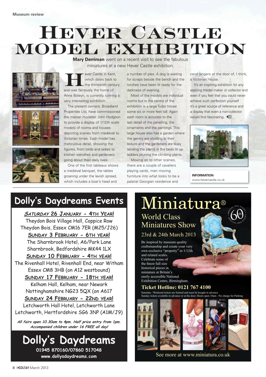 Dolls House and Miniature Scene Preview Pages